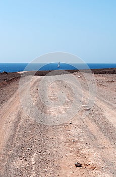 Fuerteventura, Canary Islands, Spain, dirt road, 4x4, desert, landscape, nature, climate change