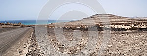 Fuerteventura, Canary Islands, Spain, dirt road, 4x4, desert, landscape, nature, climate change, panoramic, beach, Sotavento