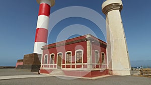 Fuerteventura, Canary Islands: view of the Toston lighthouse, near the fishing village of El Cotillo, September 3, 2016