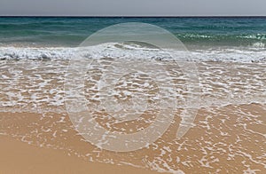 Fuerteventura, Canary Islands, wide sandy Playa del Matorral beach on Jandia peninsula