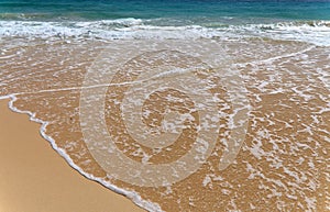 Fuerteventura, Canary Islands, wide sandy Playa del Matorral beach on Jandia peninsula