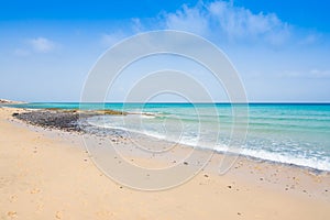 Fuerteventura Jandia sand beach at Atlantic ocean