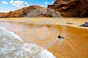 Fuerteventura La Pared beach at Canary Islands photo