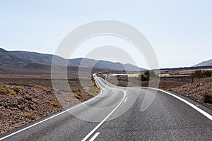 Fuerteventura road in Canarias