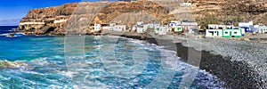 Fuerteventura - unspoiled beach and traditional fishing village Puertito de Molinos. Canary islands photo