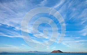 Fuerteventura, view towards Isla de Lobos