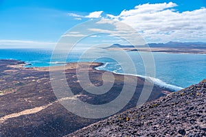 Fuerteventura viewed from Isla de Lobos, Canary islands, Spain photo