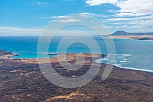 Fuerteventura viewed from Isla de Lobos, Canary islands, Spain photo