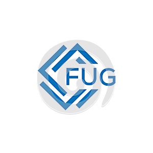 FUG letter logo design on white background. FUG creative circle letter logo . FUG letter design