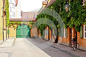 Fuggerei neighbourhood, Augsburg, Bayern, Germany