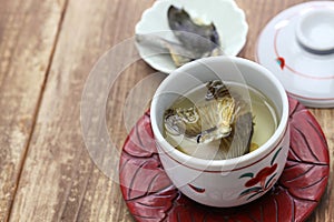 Fugu no hirezake, japanese blowfish fins hot sake drink