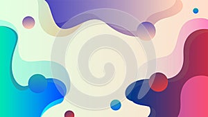 Fuid abstract circles multi colorful vector gradient background