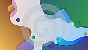Fuid abstract circles multi colorful vector gradient background