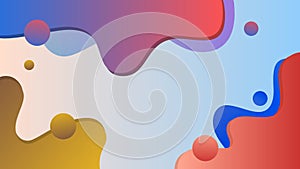 Fuid abstract circles multi colorful vector gradient background