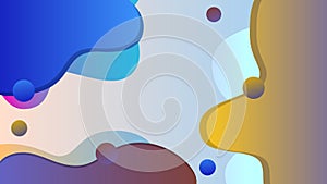 Fuid abstract circles multi colorful vector gradient background