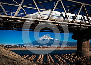 Fuji and Bullet Train