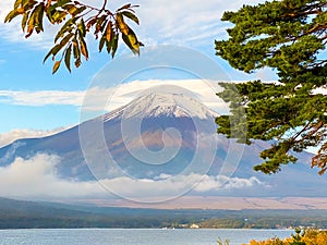 Fuji mountain with cloud in Kawaguchi-go