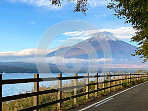 Fuji mountain with cloud in Kawaguchi-go