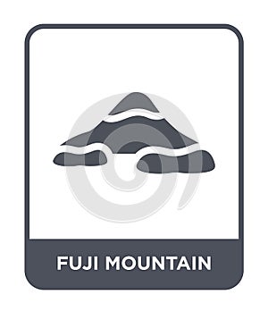 fuji mountain icon in trendy design style. fuji mountain icon isolated on white background. fuji mountain vector icon simple and