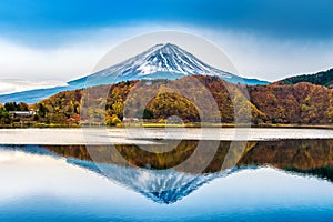 Fuji mountain and kawaguchiko lake in Japan