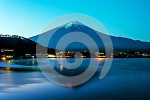 Fuji mountain and Kawaguchiko lake in Japan