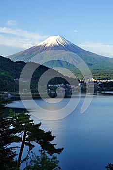 Fuji Mountain at lake Kawaguchi, Japan