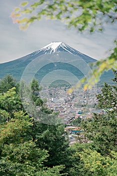 Fuji mountain view from kawaguchiko lake side