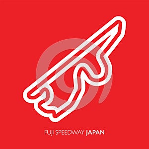 Fuji speedway circuit, Japan. Motorsport race track vector map