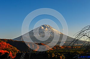 Fuji volcanic mountain