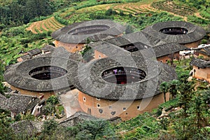 The Fujian Tulou, the Chinese rural earthen dwelling unique to the Hakka minority in Fujian province in China.