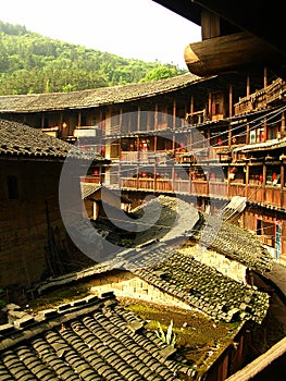 Fujian Tulou earth building photo
