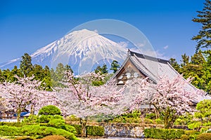 Fujinomiya, Shizuoka, Japan with Mt. Fuji