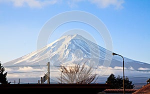 Fujiyama mount in winter season