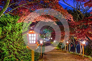 Fujiyoshida, Japan Lanterns in Autumn