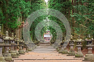 Fujiyoshida Sengen Shrine in Fujiyoshida, Shizuoka, Japan photo