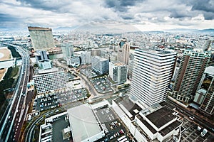 Fukuoka city skyscrapers seen from