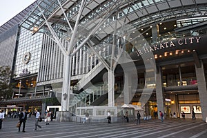 Front entrance of JR Hakata railway station in Fukuoka, Northern Kyushu