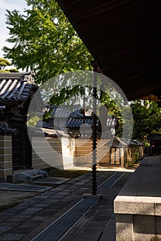 Fukuoka, Kyushu, Japan. Traditional Japanese architecture in the Hakata old town.