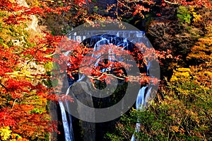 Fukuroda Waterfall during Autumn