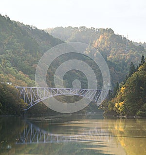 Fukushima First Bridge Tadami River Japan