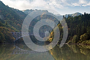 Fukushima First Bridge Tadami River Japan