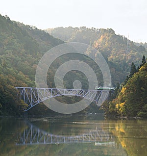 Fukushima First Bridge Tadami River Japan photo