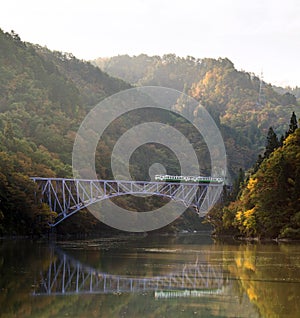 Fukushima First Bridge Tadami River Japan photo