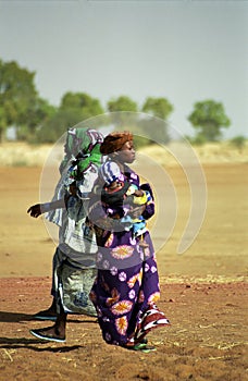 Fulani people at the river, Mali