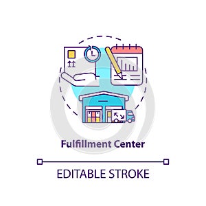 Fulfillment center concept icon