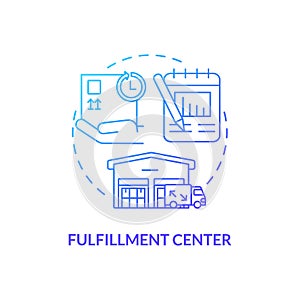 Fulfillment center concept icon