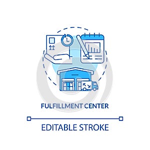 Fulfillment center concept icon