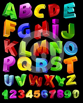 Full alphabet with numerals photo