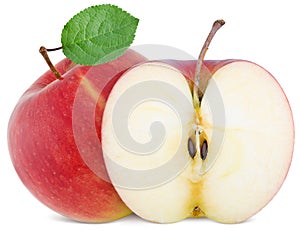 Full apple and cut slice photo