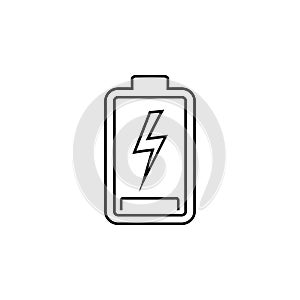 Full battery line icon vector illustration flat